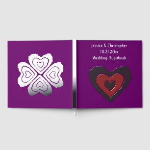 Libro De Visitas Matanza personalizada de corazón de amor de fusión