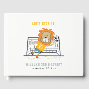 Libro De Visitas Matar al portero del león Jugador de fútbol Niños 