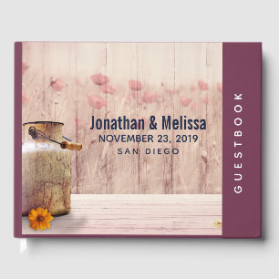 Libro De Visitas Matrimonio rural de leche rústica