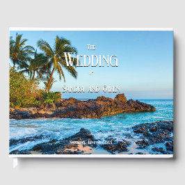 Libro De Visitas Maui de playa secreta, tropical, paraíso, Boda