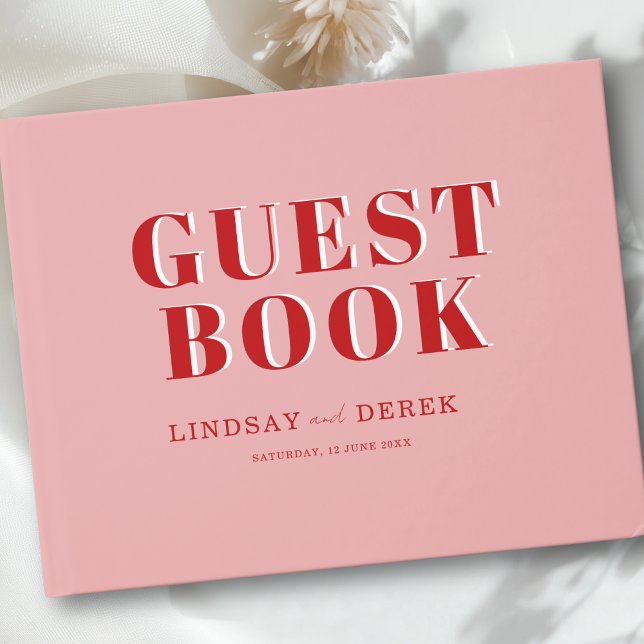 Libro De Visitas ¡Mejor Día de la Vida! Fuente Negrita Boda  (Best Day Ever! Bold Font Wedding Guest Book)