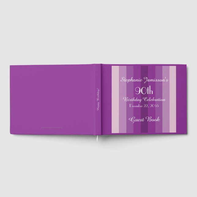 Libro De Visitas Memoria personalizada/Libro de invitados 90ª fiest (Lleno)