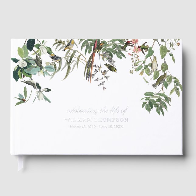 Libro De Visitas Memorial Celebrating Life Of Funeral Eucalyptus (Anverso)