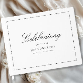 Libro De Visitas  Memorial "Celebrating life of" White