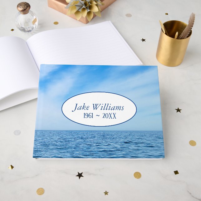 Libro De Visitas Memorial Cirrus Clouds over Lake Michigan (Anverso Abierto)