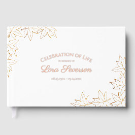 Libro De Visitas Memorial conmemorativo de las hojas de arce otoñal