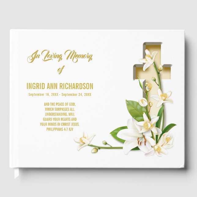 Libro De Visitas Memorial de las Escrituras de Lily Cross (Anverso)
