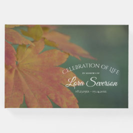 Libro De Visitas Memorial de las hojas de color otoño
