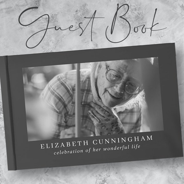 Libro De Visitas Memorial Elegante Moderno Personalizado Simple Dos (Subido por el creador)