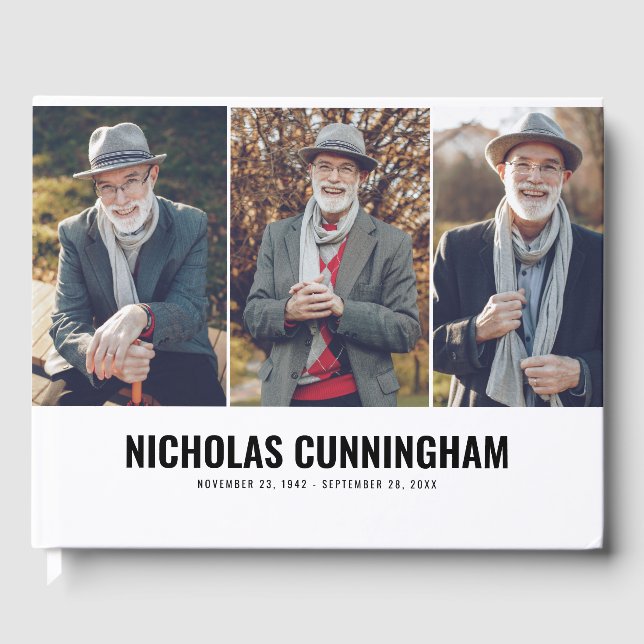 Libro De Visitas Memorial Moderno Tres Fotografía (Anverso)