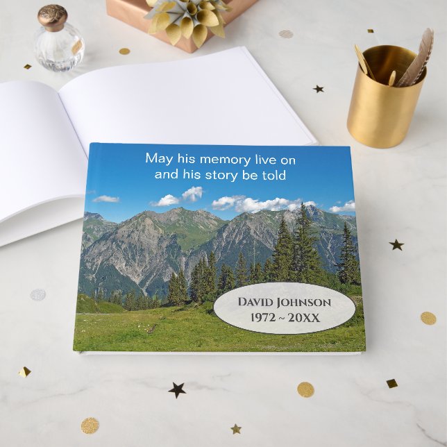 Libro De Visitas Memorial Service Austrian Alps In Summer (Anverso Abierto)