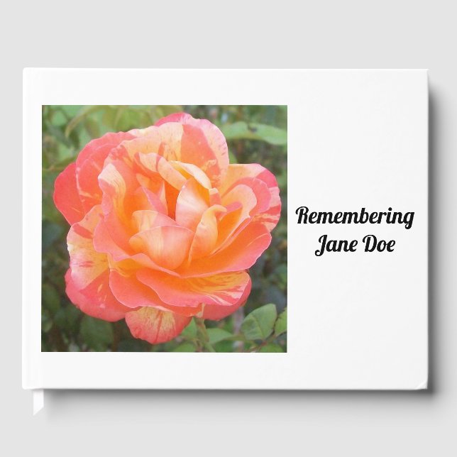 Libro De Visitas Memorial Service Funeral Guest Book (Anverso)