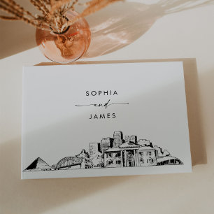 Libro De Visitas Memphis Skyline Boda Guest Book