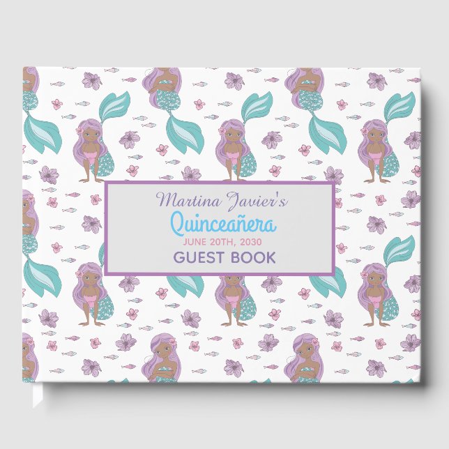 Libro De Visitas Mercadería de hadas Quinceañera 15º cumpleaños (Anverso)