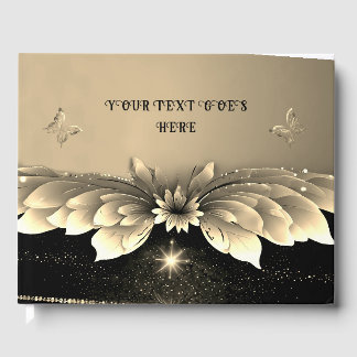 Libro De Visitas Metálico de oro