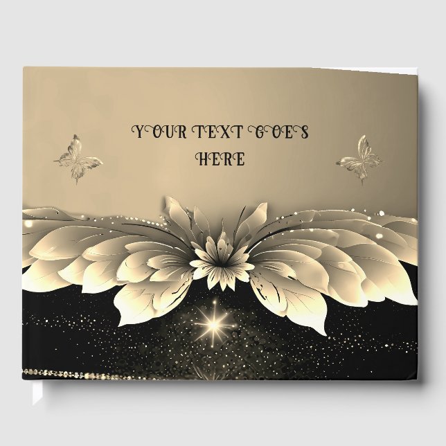 Libro De Visitas Metálico de oro (Anverso)