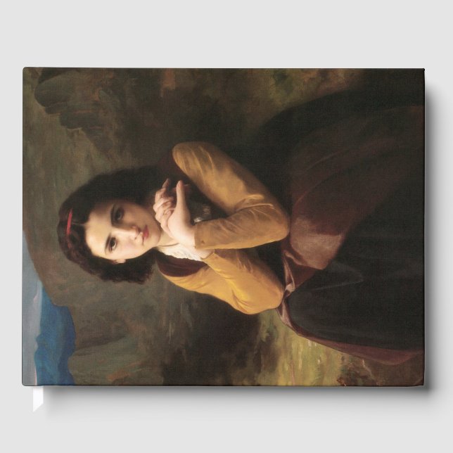 Libro De Visitas Mignon Innocence of Adolescent Chica, Bouguereau (Anverso)