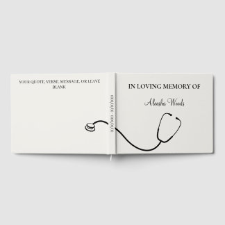 Libro De Visitas Minimal Celebration of Life Nurse Funeral Sign-in 