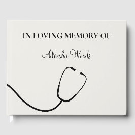 Libro De Visitas Minimal Celebration of Life Nurse Funeral Sign-in 