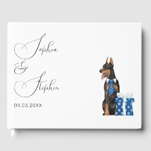 Libro De Visitas Minimalismo con Boda de perro doberman