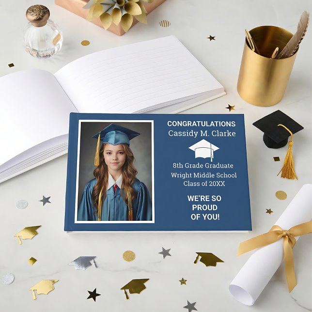 Libro De Visitas Minimalist Photo 8th Grade Graduation Yard Sign (Subido por el creador)