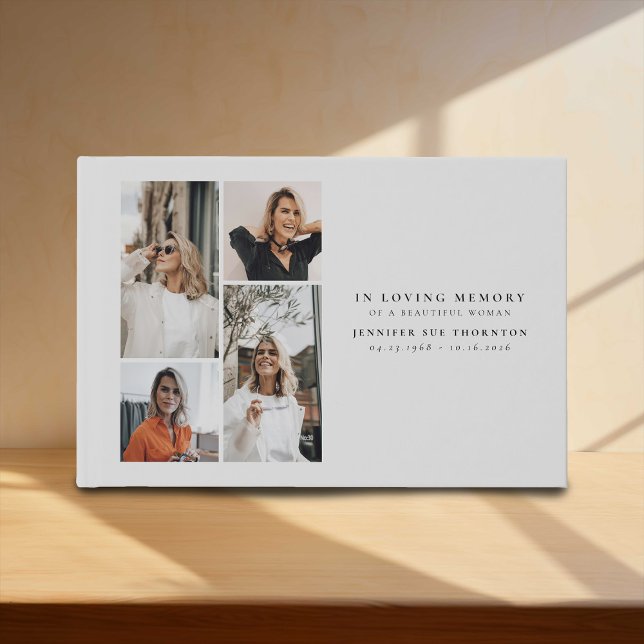 Libro De Visitas Minimalist Photo Collage In Loving Memory (Subido por el creador)