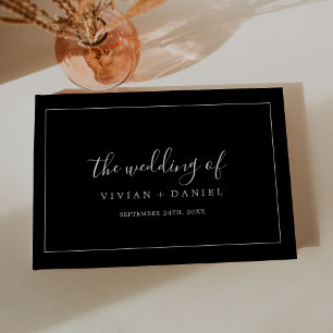 Libro De Visitas Minimalista Boda negro oscuro