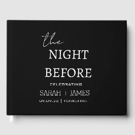 Libro De Visitas Minimalista negro la noche antes de la fiesta de l