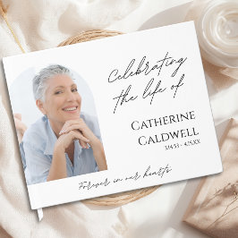 Libro De Visitas Minimalista para siempre en nuestro corazón Foto F