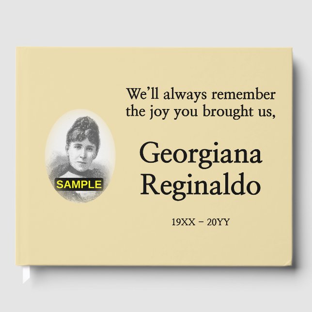 Libro de visitas minimalista y personalizado a los (Anverso)