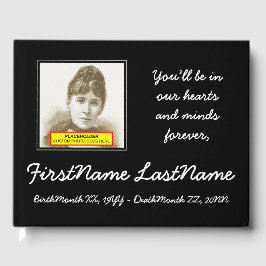 Libro de visitas minimalista y tenue sobre el fune