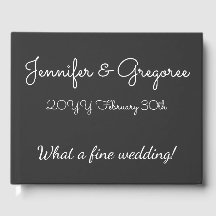 Mínimo y básico Boda/libro de invitados matrimonia