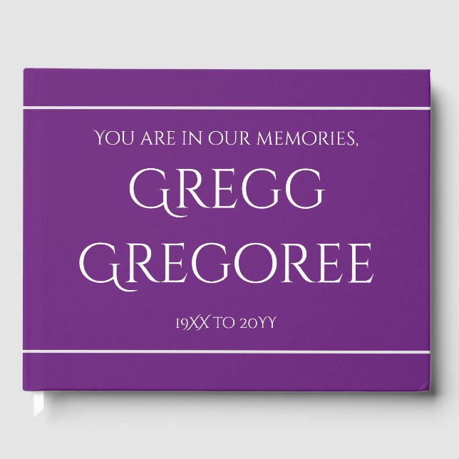 Libro de Visitas Mínimo y Llano para Funerales/Mon (Anverso)