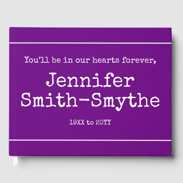 Libro de Visitas Mínimo y Personalizado Funeral/Me (Anverso)