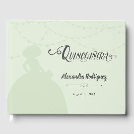 Libro De Visitas Mint Green Charro Silhouette Quinceanera