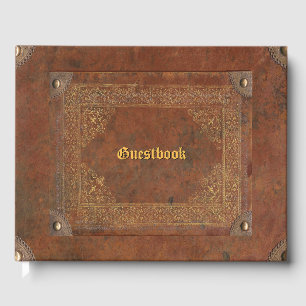 Libro De Visitas Mirada de cuero antigua