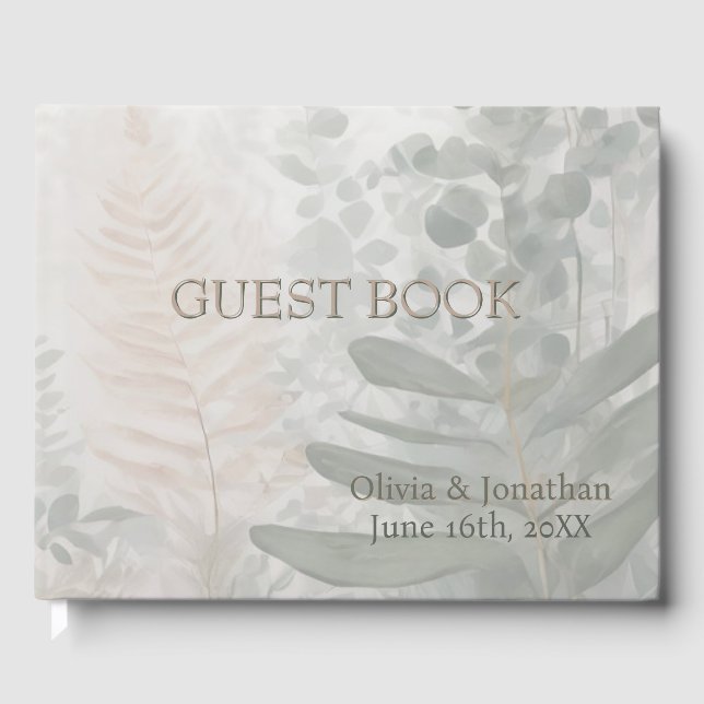 Libro De Visitas Misty Forest Wedding Guest Book (Anverso)