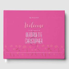 Libro De Visitas Moda boda Elegante Moderno Rosa Simple