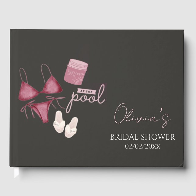 Libro De Visitas Moda boho novia ducha fiesta (Anverso)