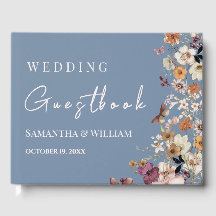 Moda Boho Wildflower Rustic Periwinkle Boda