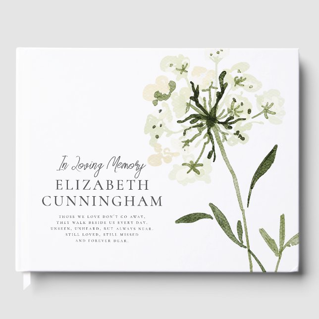 Libro De Visitas Moda elegante de la flor acuática conmemorativa (Anverso)