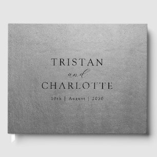 Libro De Visitas Moda elegante personalizada Plata