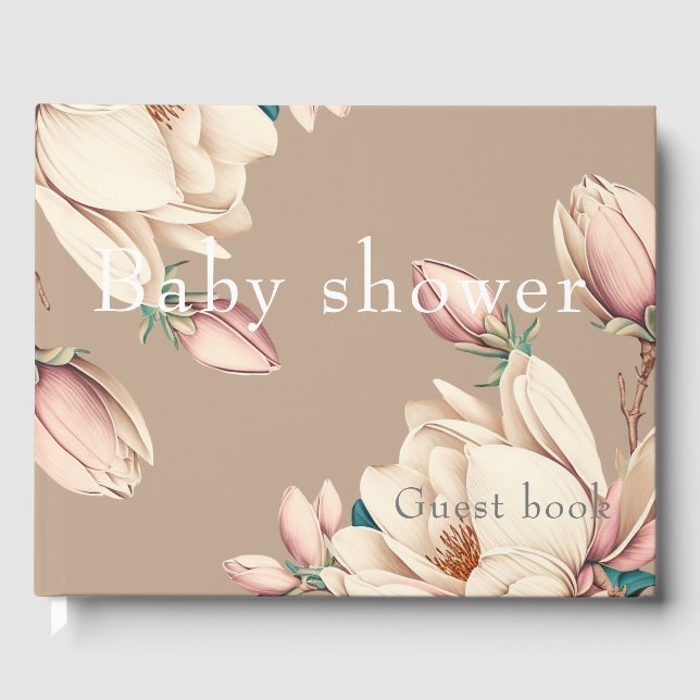 Libro De Visitas moda magnolia floral (Anverso)