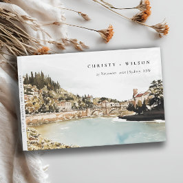 Libro De Visitas Moda Verona Adige Boda de acuarela de Italia