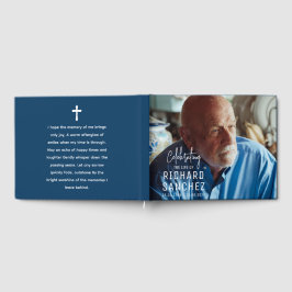 Libro De Visitas Modern Celebration Of Life Photo Funeral Memorial 