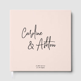 Libro De Visitas Modern | dusty pink | bold names  guest book