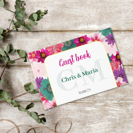 Libro De Visitas Modern Garden Romance Guest Book For wedding