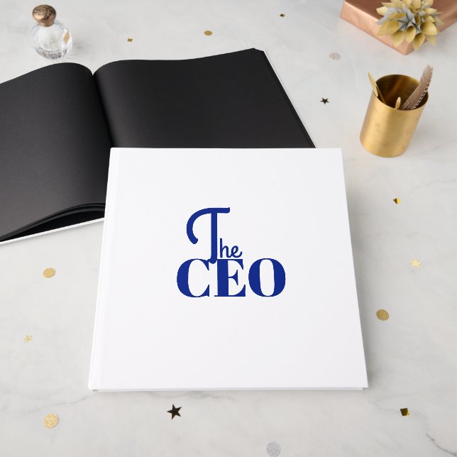 Libro De Visitas Modern Minimal The CEO Blue (Anverso Abierto)