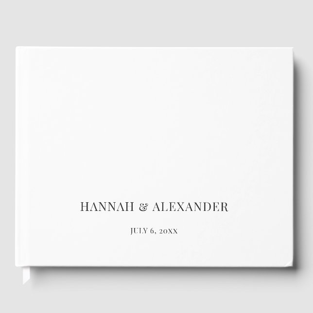 Libro De Visitas Modern Minimal Wedding Guest Book (Anverso)