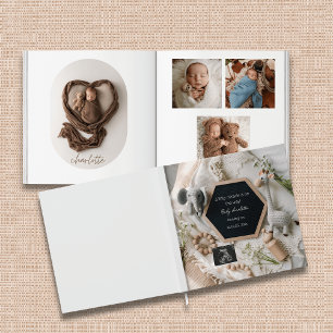 Libro De Visitas Modern Neutral boho baby photo book keepsake